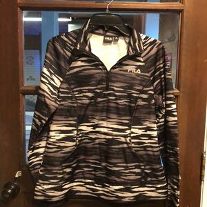 Long Sleeve Fila half zipped light weighted shirt